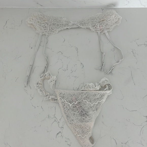 Victoria Secret Sequin Panties and Garter - Picture 1 of 8